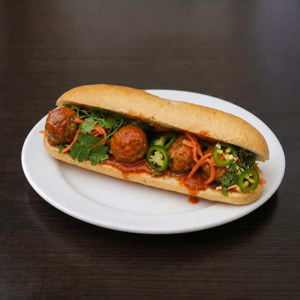 BM2. Meatball or Pork Patties Sandwich.