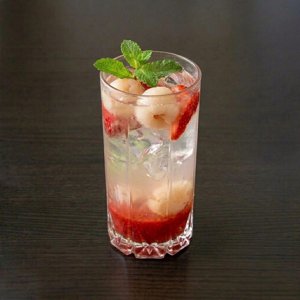 Lychee Strawberry Lemonade.